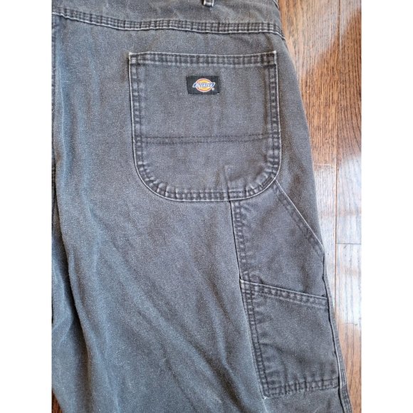 Dickies Faded Black Carpenter Utility Pocket Men’s 42x30 Denim Workwear Jeans - Picture 3 of 10